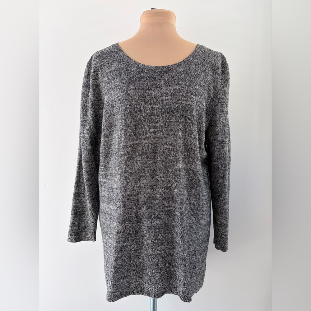 Aritzia Babaton Silk Cotton Cashmere Open‑Back Sweater – Gray Knit Top | Size L